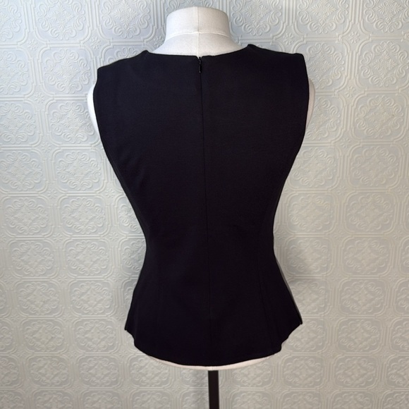 Antonio Melani | Black Leather Sleeveless Top - Picture 4 of 11
